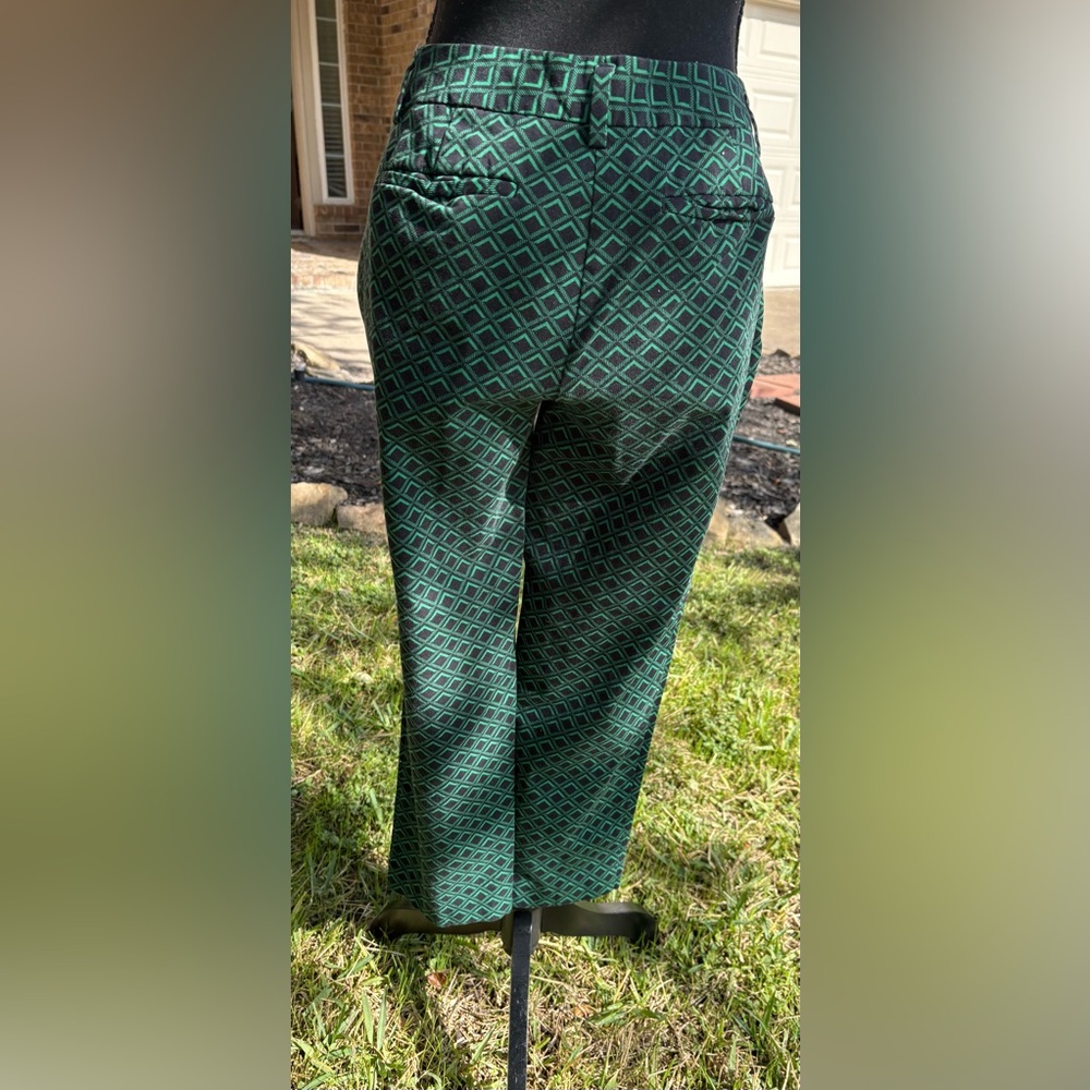 Worthington Black and Green Patterned Ankle Slim Pants - Picture 6 of 12
